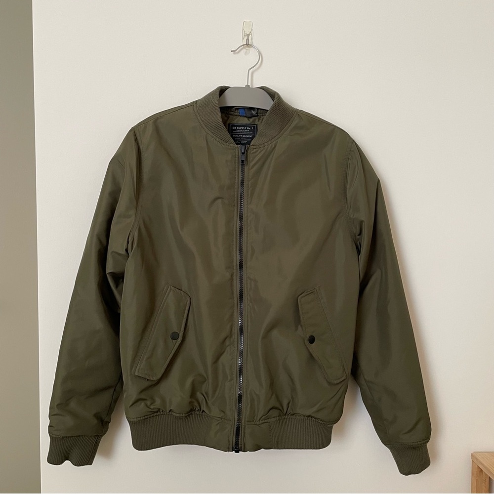 H&M DB Supply No.1 Olive Bomber Jacket